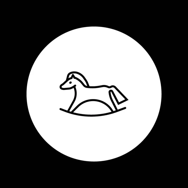Pferd Flach Symbol Vektorillustration — Stockvektor