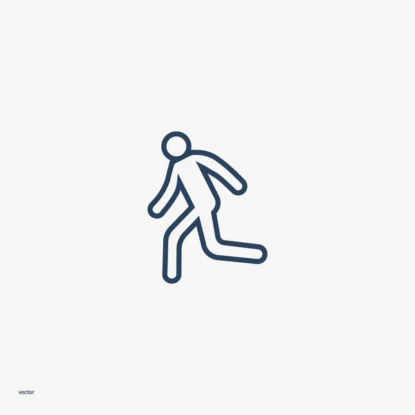 Running Man Icona Piatta Illustrazione Vettoriale — Vettoriale Stock