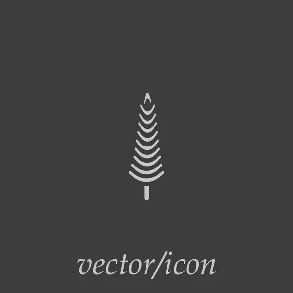 Fir Tree Flat Icon Vector Illustration — Stock Vector