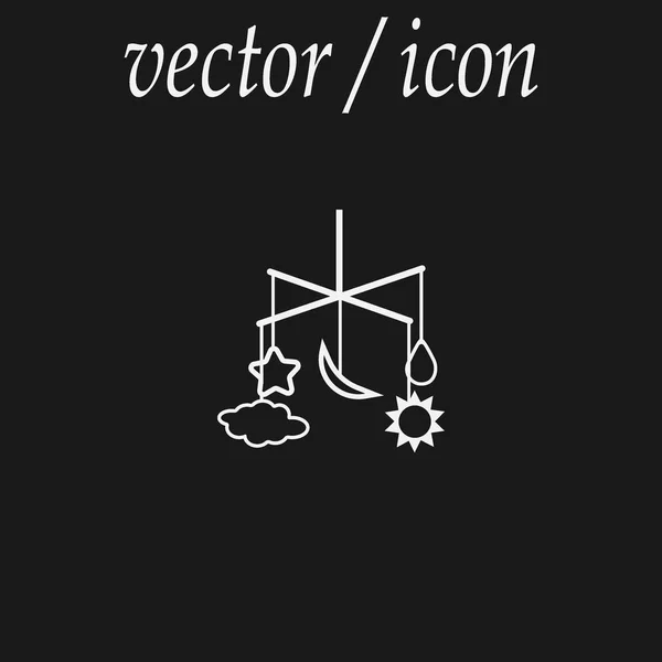 Висит Иконка Плоской Игрушки Векторная Иллюстрация — стоковый вектор