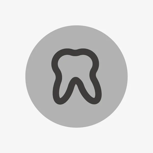 Human Tooth Flat Icon Vector Illustration — Stock Vector