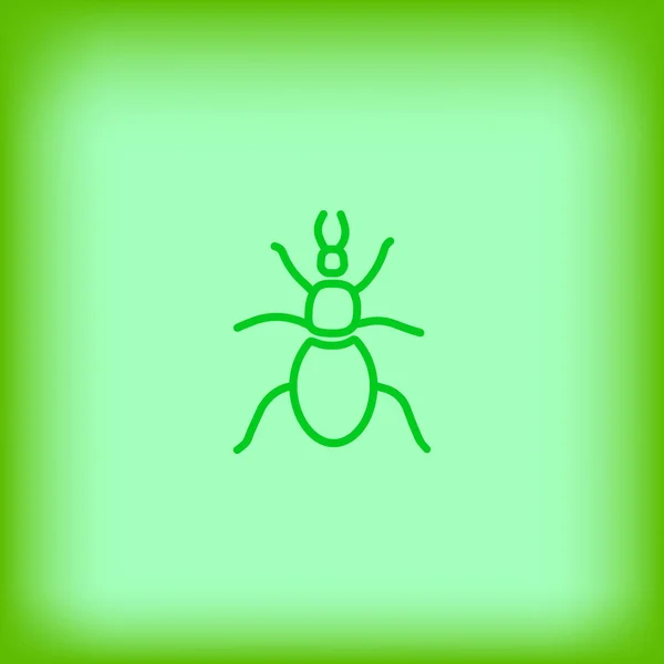 星形甲虫平面图标 — 图库矢量图片