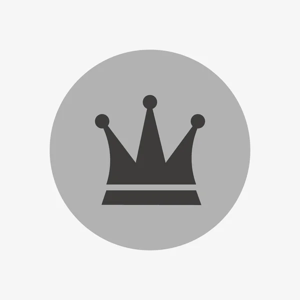 Corona Icona Piatta Vettore Illustrazione — Vettoriale Stock