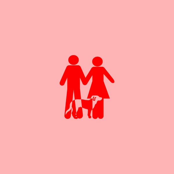 Man Vrouw Samen Permanent Vector Pictogram — Stockvector