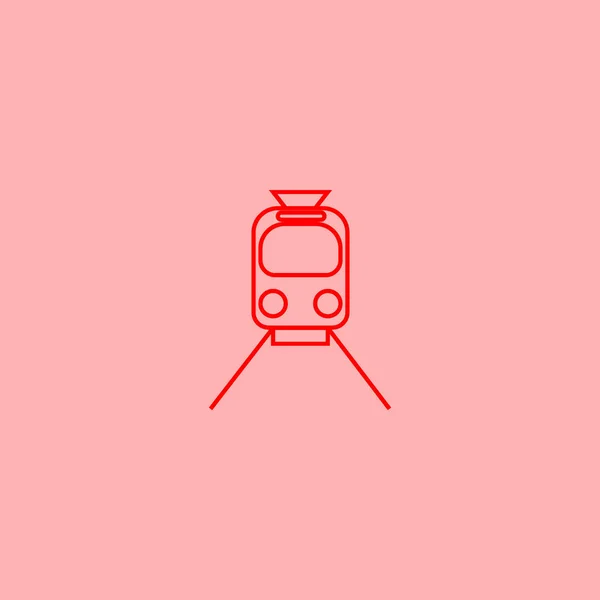 Іконка Локомотива Залізничній Колії Векторна Ілюстрація Поїзда — стоковий вектор