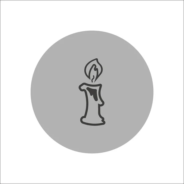 Минималистическая Икона Свечи Векторная Иллюстрация — стоковый вектор