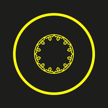 renkli daire, vektör çizim minimalist simgesi