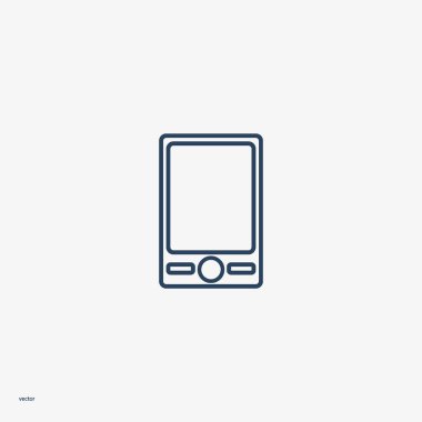 akıllı telefon düz simgesi, vektör illüstrasyonu 
