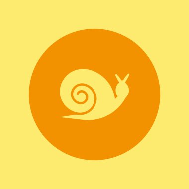 Şirin renkli salyangoz logo şablonu