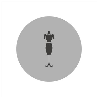 manken düz simgesi, vektör çizim 