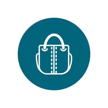 kadın el çantası düz simgesi 