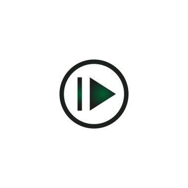 İleri medya adım düğmesinin, vektör, illüstrasyon