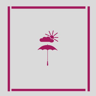 renkli şemsiye vektör çizim