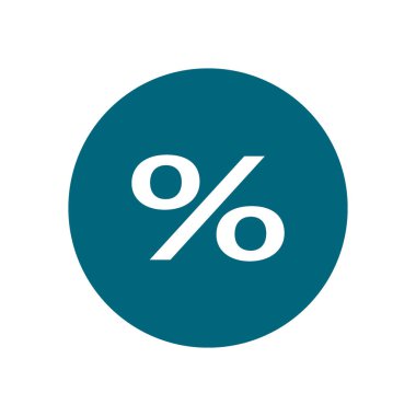 Konsept alışveriş yüzde simgesi