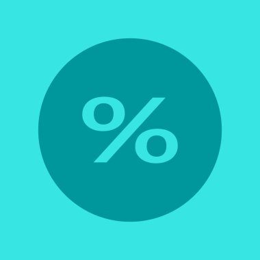 Konsept alışveriş yüzde simgesi