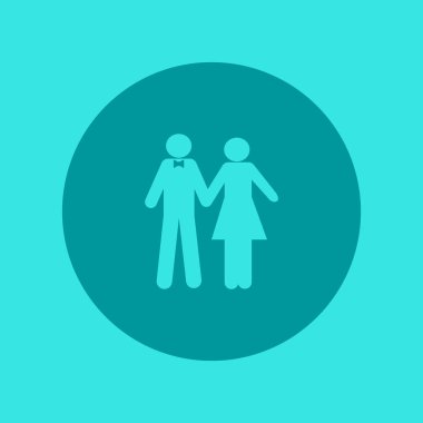 adam ve kadın ayakta birlikte vektör simgesi