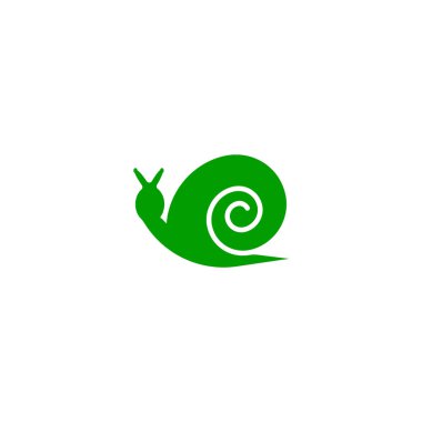 Şirin renkli salyangoz logo şablonu