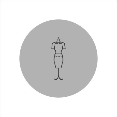 manken düz simgesi, vektör çizim 