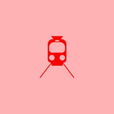 Basit tren simge vektör çizim