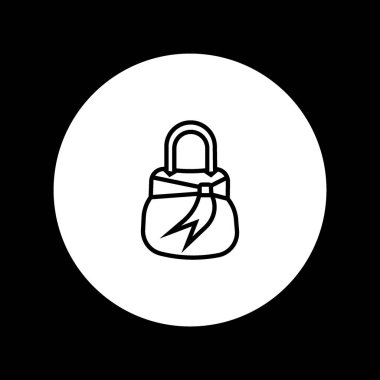 kadın el çantası düz simgesi 