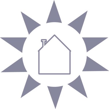 ev web simgesi, vektör illüstrasyonu 