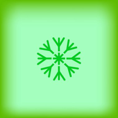 kar tanesi, vektör simge minimalist çizimi