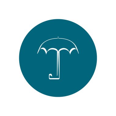 şemsiye ağ simgesi, vektör illüstrasyonu 