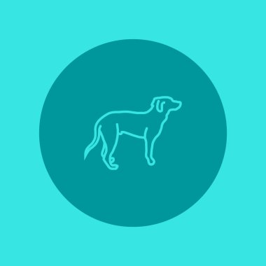 köpek ağı simgesi, vektör illüstrasyonu 