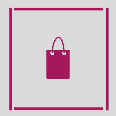 minimalist vektör simgesi alışveriş çantası