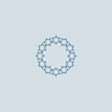 Daire kutsal kişilerin resmi, vektör çizim yıldızlarda 