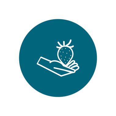 İştah açıcı çilek el vektör çizim