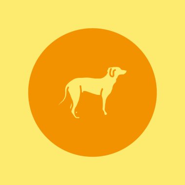 köpek ağı simgesi, vektör illüstrasyonu 