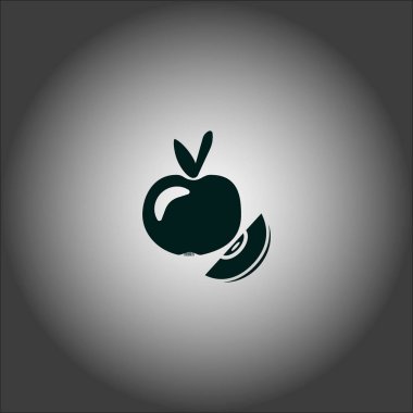 Renkli lezzetli elma vektör çizim