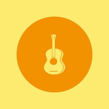 Gitar web simgesi, vektör çizim 