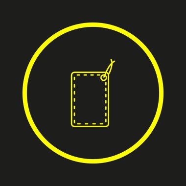 asmak etiketi düz simgesi, vektör çizim 