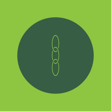 zincir baklalarinin vektör çizim minimalist simgesi