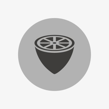 minimalist vektör simge dilimlenmiş limon
