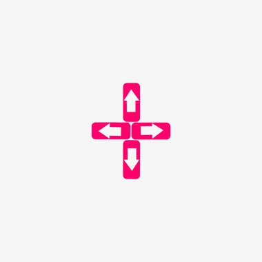 işaretçiler düz stil ikonu, vektör çizim 