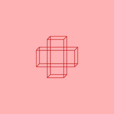 Tıbbi düz simgesi, vektör, illüstrasyon çapraz 