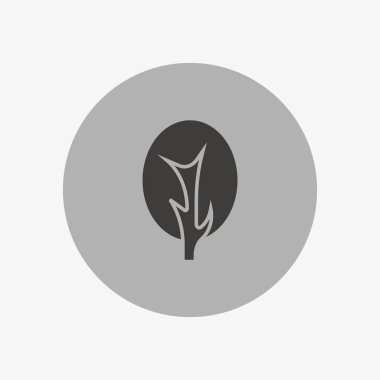 ağaç düz simgesi, vektör, illüstrasyon