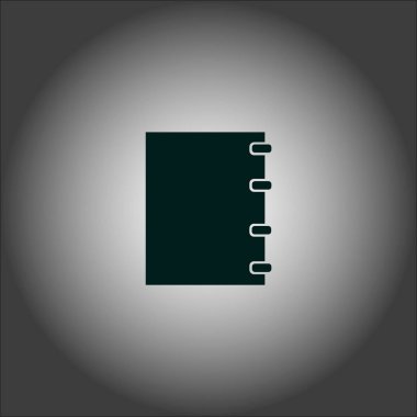 dizüstü bilgisayar düz simgesi, vektör illüstrasyonu 