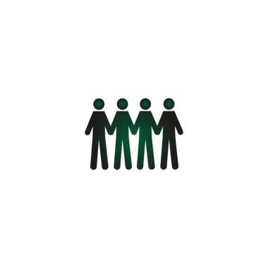 İşadamları düz simgesi, vektör çizim