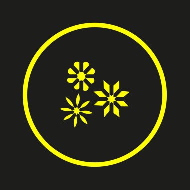 çiçek web simgesi, vektör çizim 