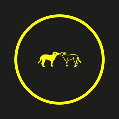 Köpekler web simgesi, vektör çizim 