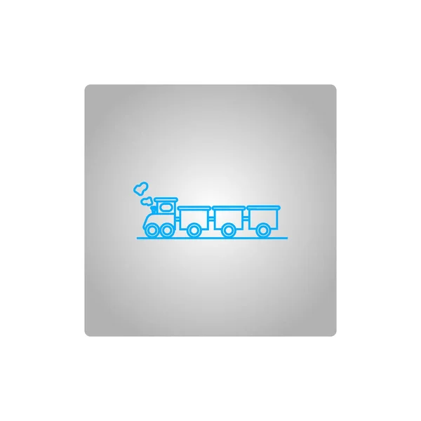 Icon Locomotive Railroad Track Train Vector Illustration — Stock Vector