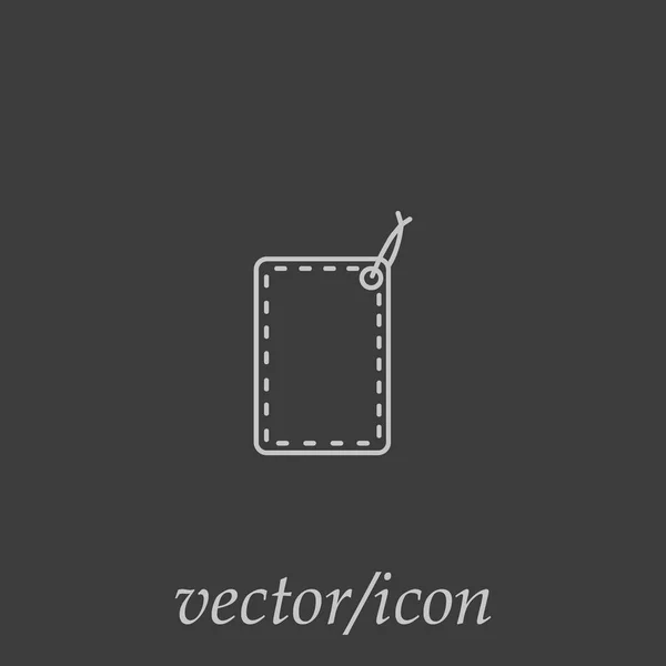 Tag Accrocher Icône Plate Illustration Vectorielle — Image vectorielle