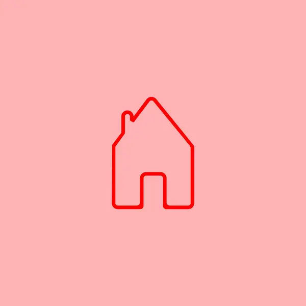 House Flat Icon Vector Illustration — Stock Vector