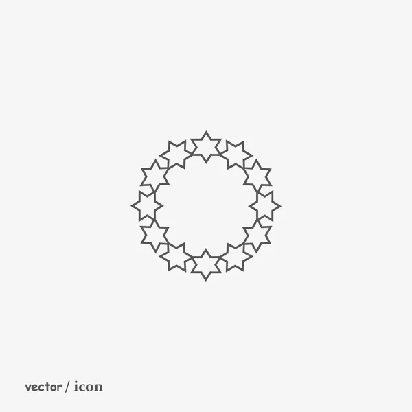 Étoiles Cercle Icône Illustration Vectorielle — Image vectorielle