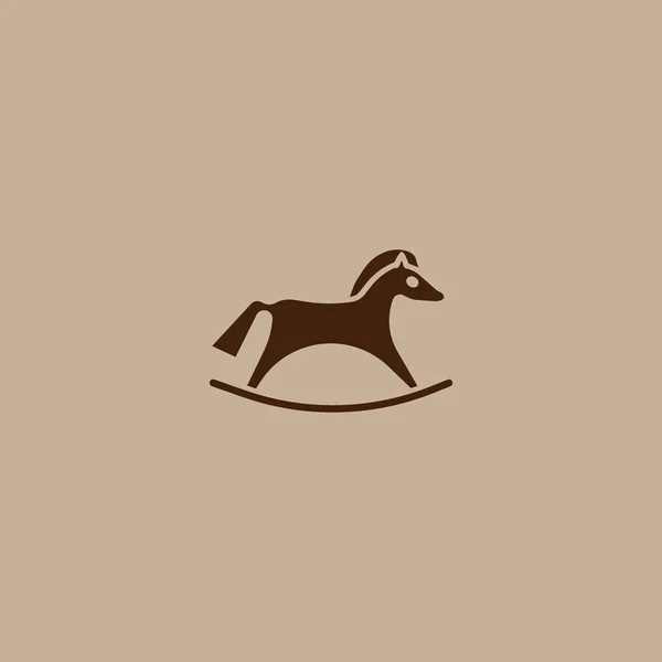 Pferd Flach Symbol Vektorillustration — Stockvektor