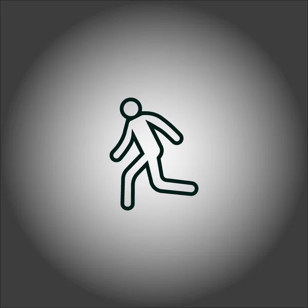 Running Man Flat Icon Vector Illustration — Διανυσματικό Αρχείο